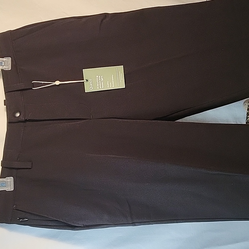 Quince Ultra Stretch Smart Chinos,  Black or Dark Gray Or Khaki Dress Pants - Picture 5 of 15